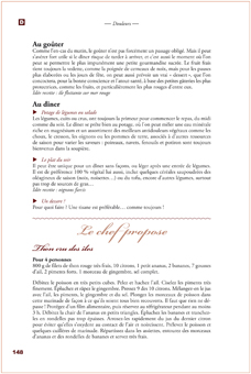 Le chef propose… Recettes